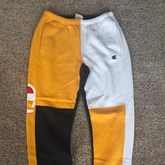 champion sweatsuit mens orange